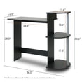 thumbnail image 2 of Escritorio para ordenador Furinno Compact con estantes negro/gris, 2 of 4