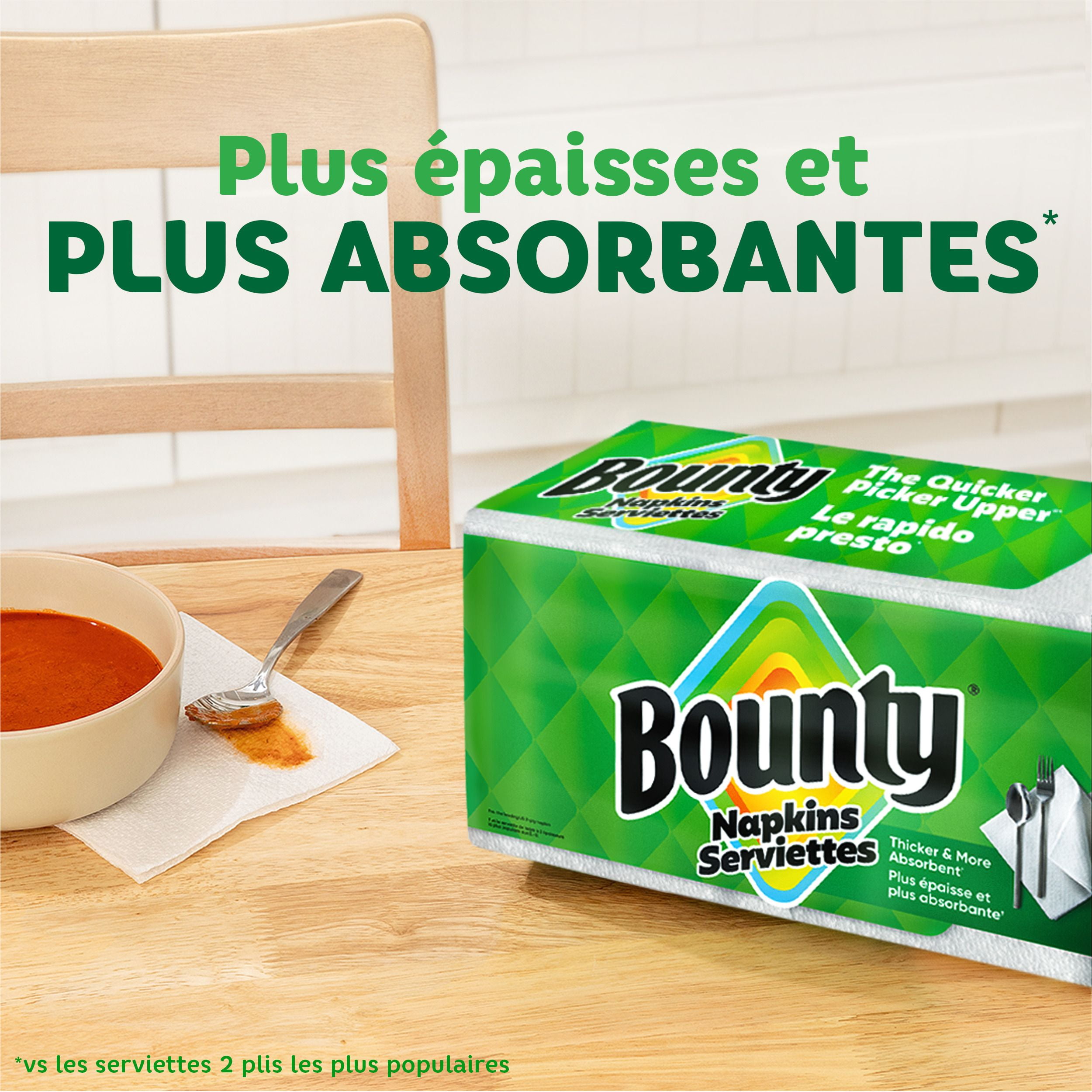 Bounty Paper Napkins, White, 400 Napkins