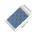 thumbnail image 3 of Linen Placemats Set, Tassel Trim, Insulated Table Mats, and Practical for Dining Table Decor, Blue, 3 of 9