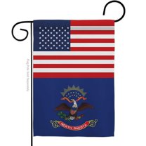 G142789-BO 13 x 18.5 in. USA North Dakota American State Vertical Garden Flag with Double-Sided House Decoration Banner Yard Gift
