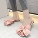 thumbnail image 5 of Sandalias Mujer Zapatillas planas Punta abierta Bow-Knot Cómodos zapatos romanos de playa Flip Flop Wmkox8yii hj789, 5 of 6