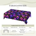 thumbnail image 6 of Halloween Tablecloth 60 X 84 Inch Rectangular, Bright Skulls with Glowing Stars Washable Table Cover for Party Picnic Dinner Decor - Halloween Decorations, 6 of 6