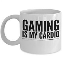 Gamer 11 oz Coffee Mug - Gaming Is My Cardio White Ceramic Gift