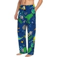 thumbnail image 2 of Bingfone Dinosaur In Space Mens All Over Print Sleep Pajama Pants-Large, 2 of 9