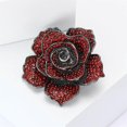 thumbnail image 6 of Rhinestone Rose Flower Brooch for Women Fashion Crystal Blossom Flower Brooches Lapel Pins Elegant Dress Accessories Jewelry Boutonniere Corsage for Hat Suit Valentine Mother Jewelry Wedding, 6 of 11
