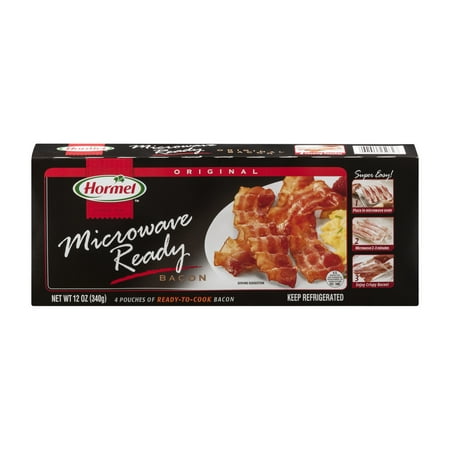 Hormel Original Microwave Ready Bacon - 4 CT12.0 OZ