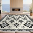 thumbnail image 2 of Design&I 8'x10' Washable Area Rug Door Southwestern Curved Abstract Motif Decorative Front Boho for Dining Room, Large Office, Lounge, Snag-Free, 2 of 7