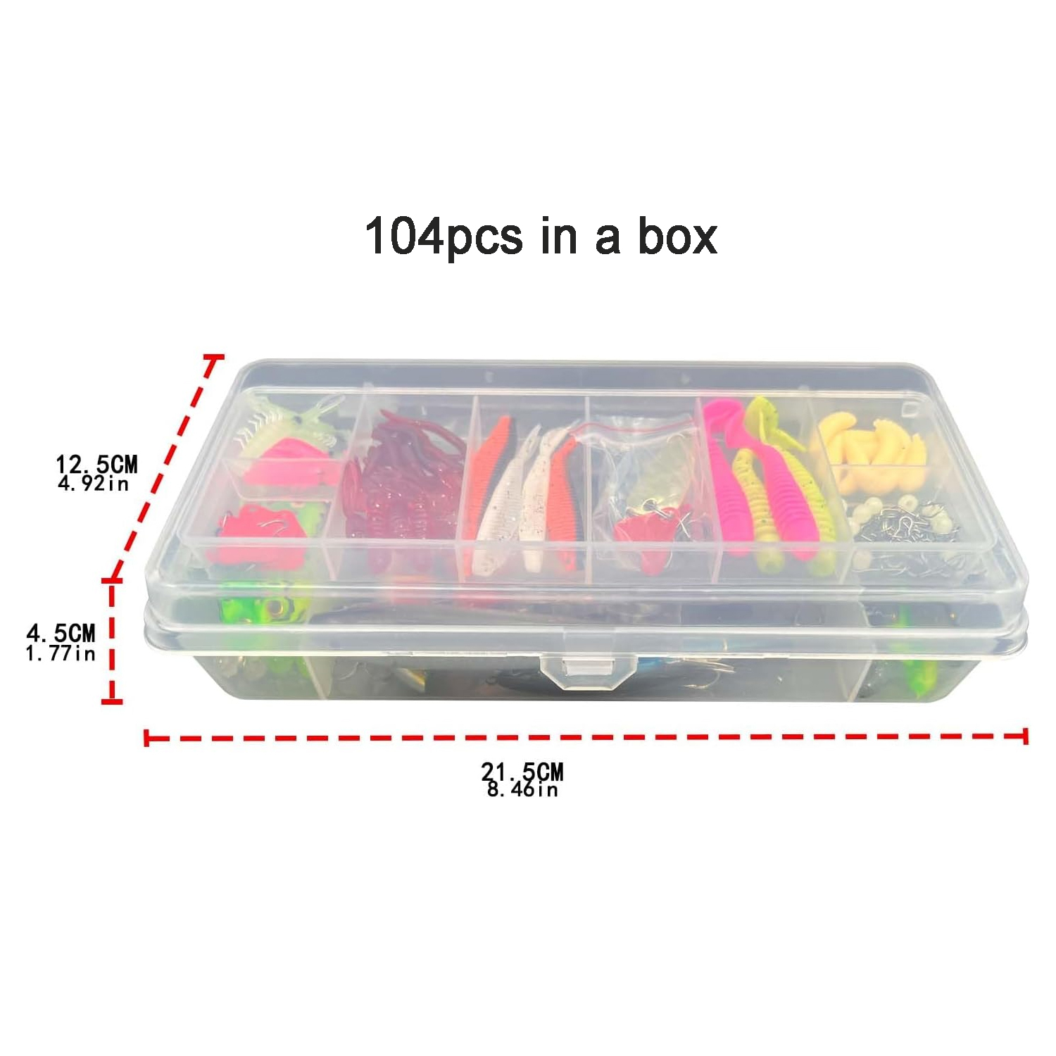 Gogcaro 104-Piece Fishing Lures Tackle Kit with Box photo 3