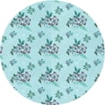 thumbnail image 1 of Ahgly Company Machine Washable Indoor Round Transitional Electric Blue Area Rugs, 5' Round, 1 of 7