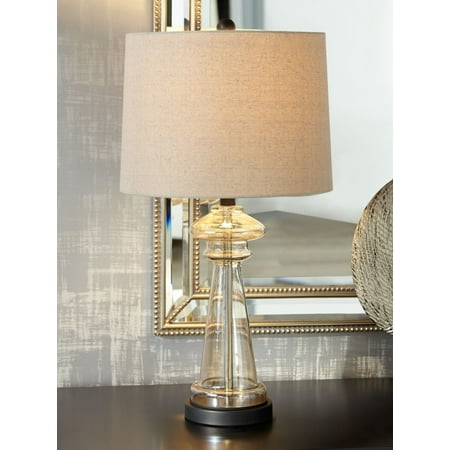 360 Lighting Modern Table Lamp Clear Champagne Gold Glass