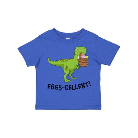 

Inktastic Eggs-cellent! Cute Easter T-Rex Dinosaur Gift Toddler Boy or Toddler Girl T-Shirt