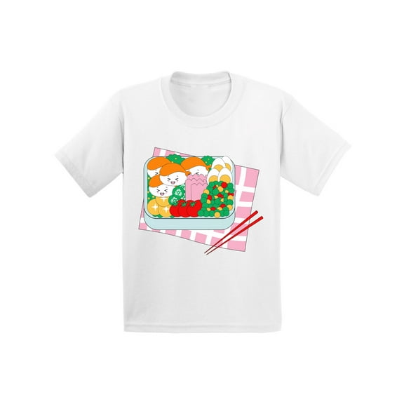 Girls Graphic Tees - Sushi Kawaii Bento Shirt Age 6 to 15 Years Old