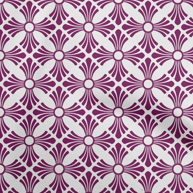 oneOone Tissu Polyester Lycra Prune Mosaïque Matière de Robe Tissu Imprimé Tissu au Mètre 56 Pouces de Large