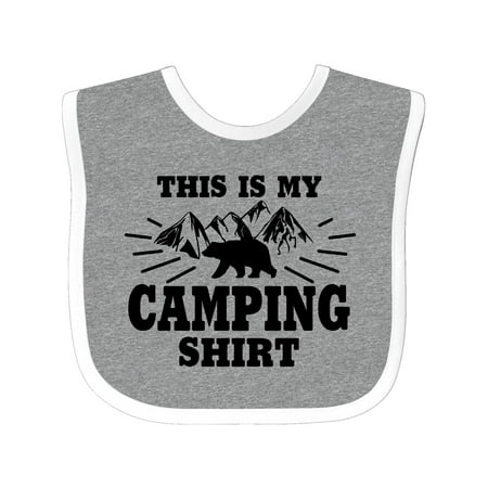 

Inktastic This is My Camping Shirt with Bear and Moutains Gift Baby Boy or Baby Girl Bib