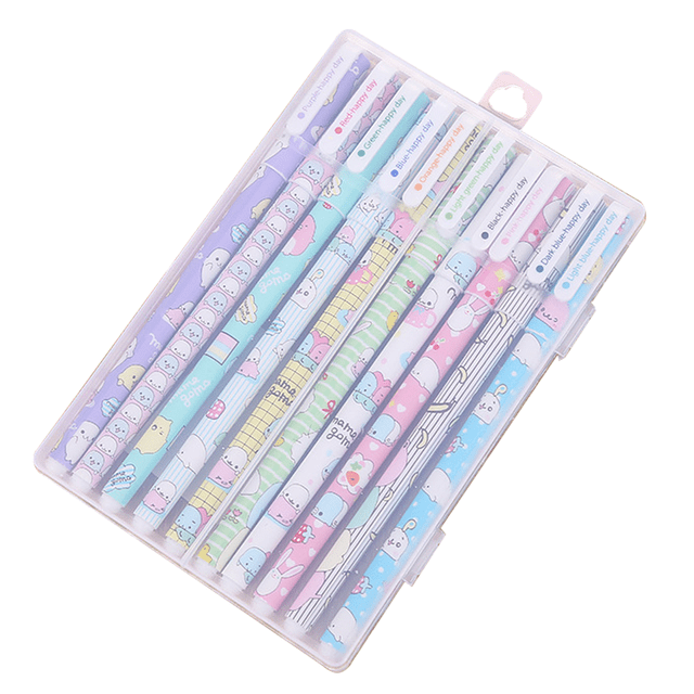 Bolígrafos de gel, bolígrafo para escribir, colores surtidos, 10 unidades