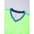 thumbnail image 4 of Jowowha Soccer Uniforms for Kids Boys Football Jersey V Neck Practice T Shirt and Sport Shorts Set Fluorescent Green 4XS, 4 of 6