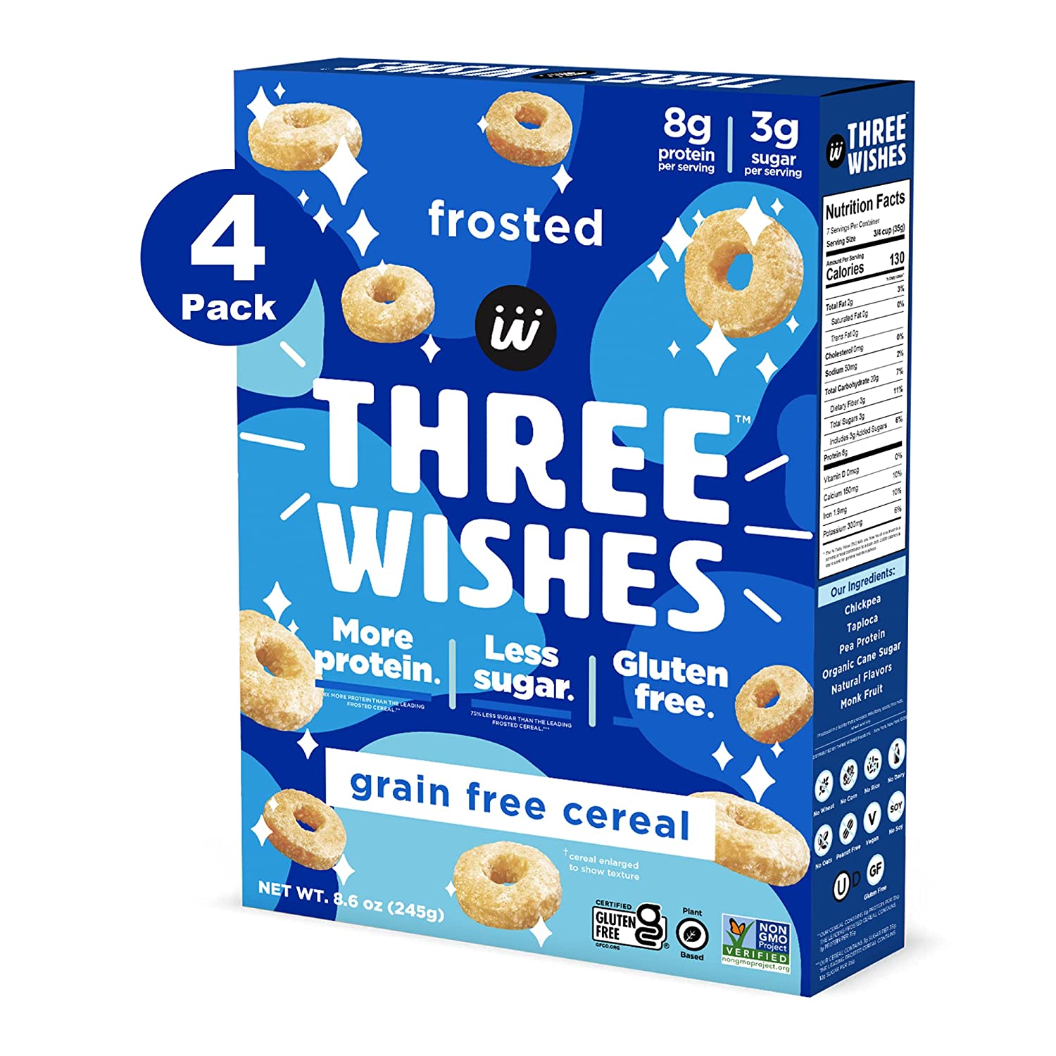 Protein And Gluten Free Breakfast Cereal By Three Wishes Frosted 4 
