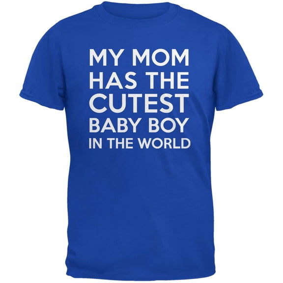 My Mom has the Cutest Baby Boy Royal Youth T-Shirt - Youth Small