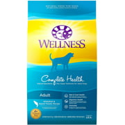 Wellness Complete Health Dry Dog Food, Whitefish & Sweet Potato, Adult, Natural, Made in USA, No Meat by-Products, Fillers, Artificial Flavors, or Preservatives, Added Vitamins, Minerals, and Taurine