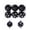 Black, variant on Qocolcyl 6 Pack Christmas Ball Ornaments,2.36in Matte Plastic Hanging Baubles, Black & White Polka Dots Pattern indoor Outdoor Christmas Tree Decorations, for Holiday Party Home Indoor Decor
