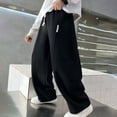 thumbnail image 2 of MEZZALL Boys Wide Leg Pants Fuzzy Winter Casual Trousers Thickened Warm Sweatpants Toddler Kids Loose Fit Joggers Boho Child Solid Color Athletic Simple Slacks, 2 of 6