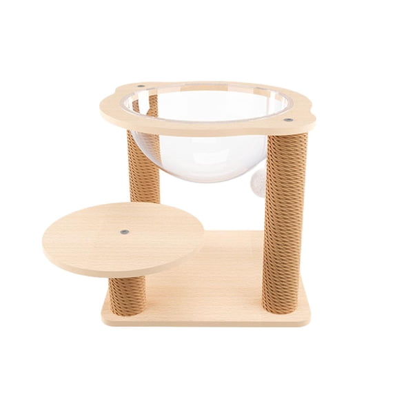 Bunblic Arbre à Chat Capsule Spatiale Transparente Maison pour Chat Stable Intérieur Extérieur Fournitures pour Chats Lit pour Animaux Grimper pour Lapin Intérieur Chats Minou 38x33 cm