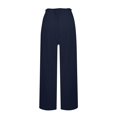 thumbnail image 4 of yunLCZ Pants for Women High Waisted Womens Daily Elastic Waist Pockets Straight Solid Color Casual Pants Loose Long Trousers, 4 of 4