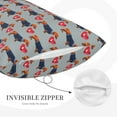 thumbnail image 3 of Lsque Dachshund Dog Heart Pattern Pillow Case – Soft & Cozy Throw Pillow Cover, Hypoallergenic Cushion Case for Sleeping Women with Envelope Closure-16"x24", 3 of 6
