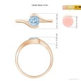 thumbnail image 5 of ANGARA Natural Semi Bezel-Set Solitaire Round Aquamarine Bypass Ring in 14K Rose Gold for Women (Size-6mm) | March Birthstone, Birthday, Anniversary, Jewelry Gift for Women | Natural Aquamarine Ring, 5 of 10