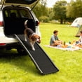 thumbnail image 2 of PawHut 61 Inches Folding Pet Ramp with Frosted Surface, Raised Side Rails, 2 of 10