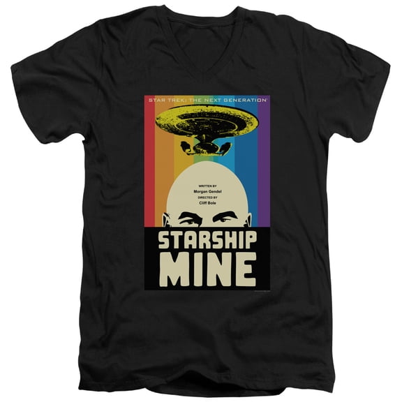 Star Trek - Tng Season 6 Episode 18 - Slim Fit V Neck Shirt - Small