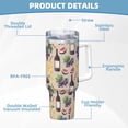 thumbnail image 5 of Uemuo Watercolor Bottles And Glasses Print 40oz Ice Bully With Handle And Straw Stainless Steel Vacuum Insulated Cup And 2 In 1 Straw Lid Insulated Travel Tumbler, 5 of 8