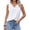 White, variant on Zeagoo Women's Silk Blouse Elegant Tops Pleated Tank Top Shirt V Neck Blouse Casual Sleeveless Tank Tops