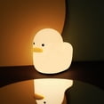 thumbnail image 4 of 1 lámpara de noche, lámpara de noche de pato mudo, linda lámpara de silicona con tacto de mascota de dibujos animados lindo, lámpara de noche de noche para niños con ambiente para dormir, lámpara de JAMW Sencillez, 4 of 5