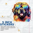 thumbnail image 2 of (2 Pack) Leonberger Dog Stickers - Leonberger with Sunglasses - Choose FromOver 100 Dog Breeds - 5 Inches On Longest Side - Premium Vinyl - Made in USA - BMCS0366, 2 of 6