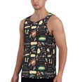 thumbnail image 2 of Fotbe Vegetable Quiche Pattern Men's Quick Dry Workout Tank Top Gym Muscle Tee Fitness Bodybuilding Sleeveless T Shirt Breathable Workout Shirt-4X-Large, 2 of 9