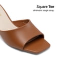 thumbnail image 4 of DREAM PAIRS Women's Low Heels Sandals Mule Heels Block Chunky Heeled Sandals Slide Sandals Slip on Square Toe Casual Dress Comfortable Pumps Shoes, 4 of 8