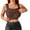 Brown-A2, variant on Work Out Tank Tops for Women Built In Bra Scoop Neck High-Support Camisole Soft Thermal Shapewear Ribbed Racerback Body Shaper Black L