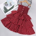 thumbnail image 2 of Mercatoo Sleeveless Dot Print Tiered Ruffle Tutu Dress for Toddler Girls B𝐮ttons Flowy Elegant Formal Dresses Cute Elegant, 2 of 4