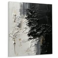 thumbnail image 2 of Designart "Tranquility Unleashed White and Black II" Abstract Marble Metal Wall Decor, 2 of 5
