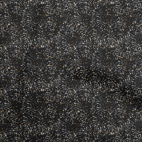 oneOone Polyester Spandex Black Fabric Dot Sewing Craft Projects Fabric Prints By Yard 56 Inch Wide
