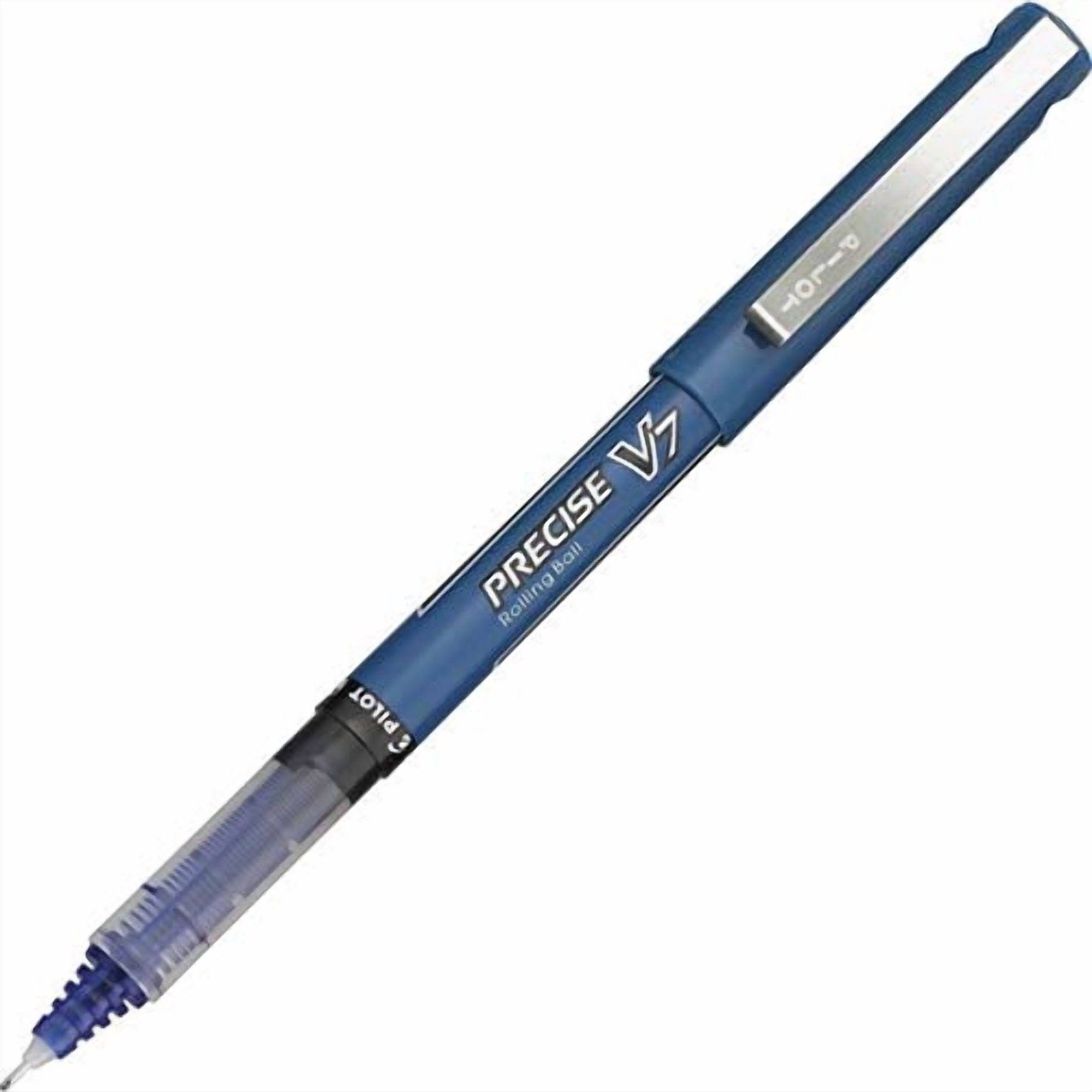 Pilot(R) Precise(TM) V7 Liquid Ink Rollerball Pens, 0.7 mm, Fine Point, Blue Barrel, Blue Ink, Pack Of 12, 35349