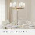 thumbnail image 5 of Hunter - Nolita 6-light Alturas Gold, Large Chandelier, Dimmable, Modern Style, Candle Shaped, for Bedrooms, Dining, Living Rooms - 19876, 5 of 7