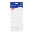thumbnail image 2 of Beistle Pack of 6 White Hanging Fringe Gleam 'N Curtain - 1-Ply 8' x 3', 2 of 2