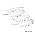 thumbnail image 5 of Especiero de plástico expandible de lujo, cajones de gabinete de cocina, 4 niveles inclinados para tarros de especias, almacenamiento de botellas de condimentos de alimentos - transparente, 5 of 5