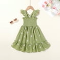 thumbnail image 2 of Younger Tree Baby Girl Dress Kid Summer Clothes Sleeveless Flower Beach Boho Princess Butterfly Sundress for 2-3T, 2 of 7