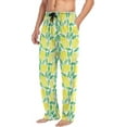 thumbnail image 5 of FREEAMG Lemon Pajama Pants for Men, Men's Separate Bottoms, Pure Cotton Comfortable Lounge Pants for Men（343）, 5 of 7
