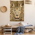 thumbnail image 2 of Leopard Tapestry, African Predator Animal with Spotty Skin and Angry Expression Wild Fauna, Wall Hanging for Bedroom Living Room Dorm Decor, 60W X 80L Inches, Brown and Pale Brown, by Ambesonne, 2 of 5