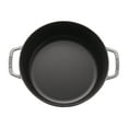 thumbnail image 4 of Staub Cast Iron 6-qt Cochon Shallow Wide Round Cocotte - Graphite Grey, 4 of 9