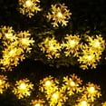 thumbnail image 4 of HBBKVI Solar Lights Outdoor, 20 LED Snowflake String Lights Fairy-String Light Christmas Party Garden Patio Decoration Light 5M, 4 of 5